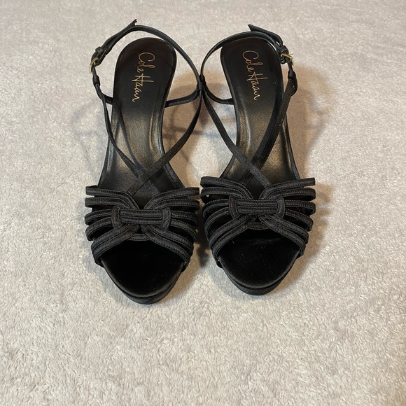 Cole Haan Nike Air Women’s Strappy‎ Pumps Black Size 8 1/2B - Picture 1 of 7